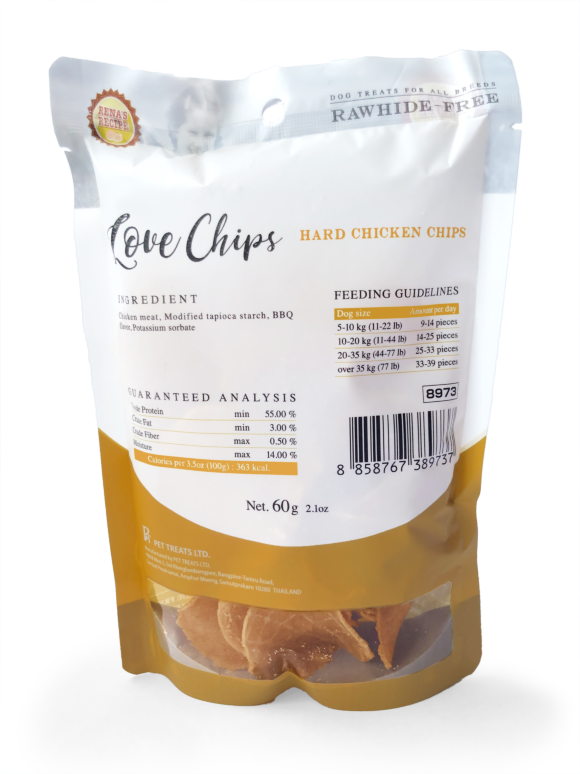 Rena's Recipe Love Chips Dog Treats ( 2.1 oz )(3 packs)