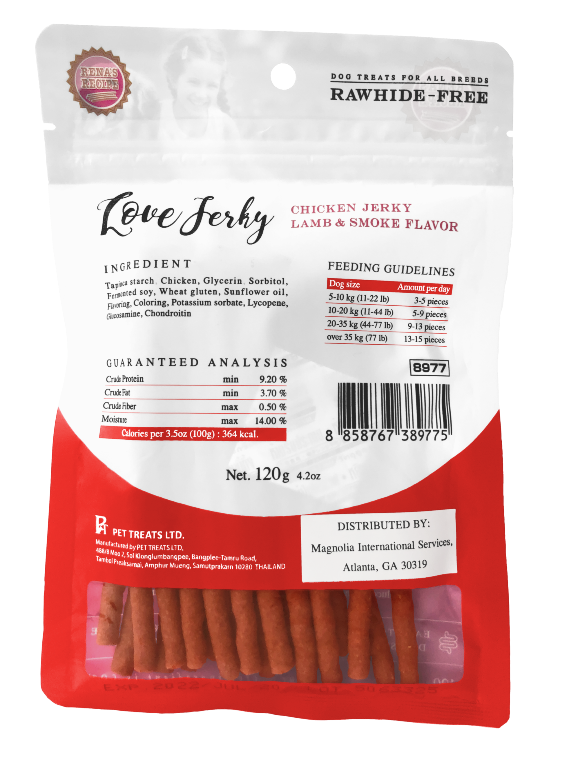 Rena's Recipe Love Jerky Chicken Jerky (Lamb & Smoke Flavor)(3 packs)