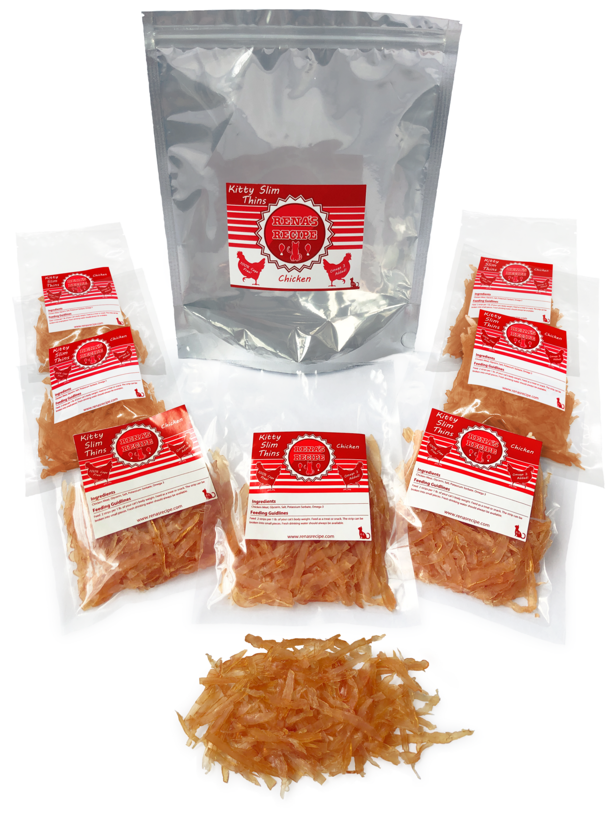 Rena's Recipe Kitty Slim Thins (Chicken) 1.5 oz (48g) X 7 Bags