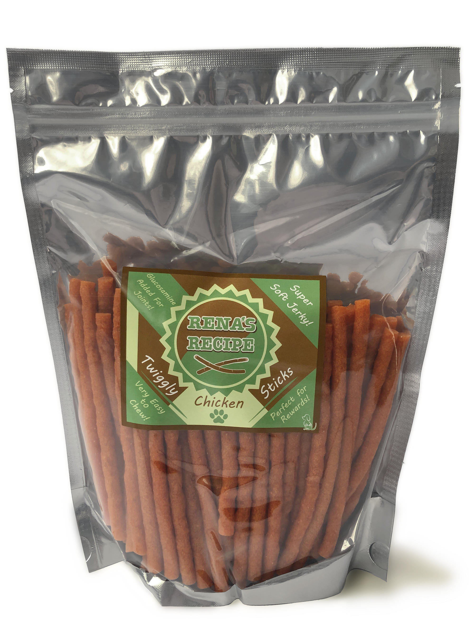 Rena's Recipe Twiggly Chicken Sticks (24oz /1.5lbs) Big Pack (Around 100 Pieces)